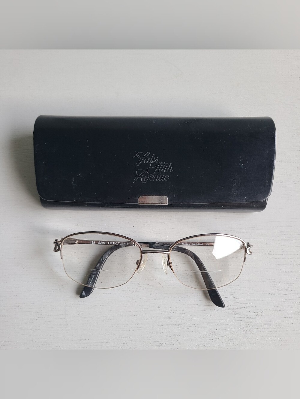 Saks Fifth Avenue Titanium Glasses with Case